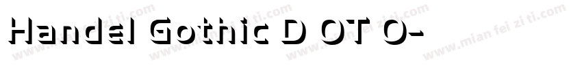 Handel Gothic D OT O字体转换